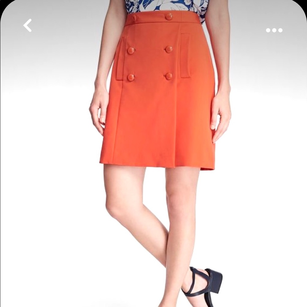 Brooks Brothers Button Skirt